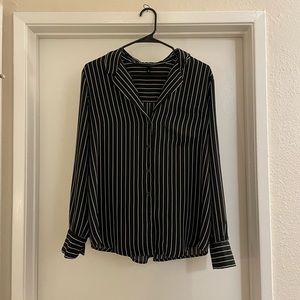 Who What Wear Striped Button Down Shirt